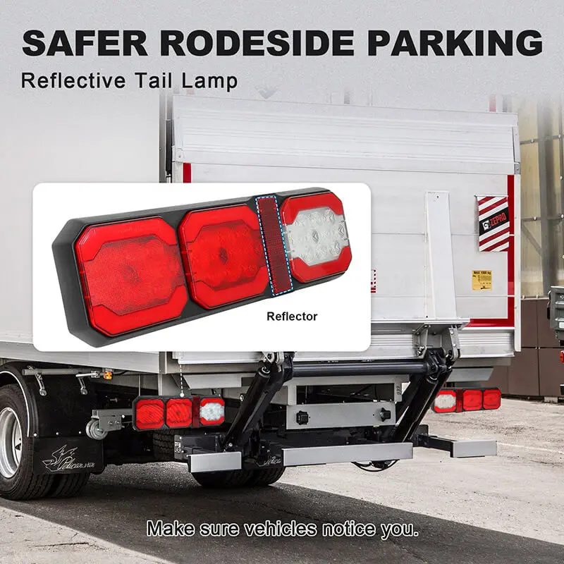 Pair LED Waterproof Tail Brake Lights For RV, Trailer & Truck – 12-24V Rear Turn Signals