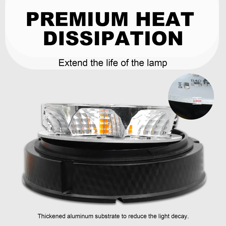 thumbnail image 2 of LED Flashing Strobe Beacon Light Green Round 12V 24V For Recovery Breakdown Truck 2 of 6