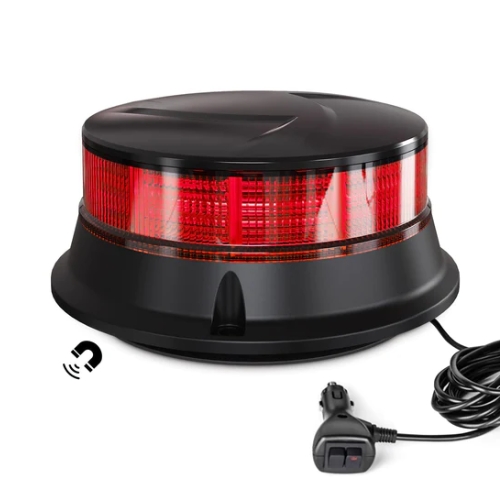 Red Beacon Light 4.2Inch Magnetic
