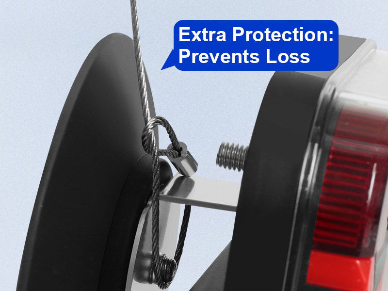 Wireless trailer lights with safety steel rope